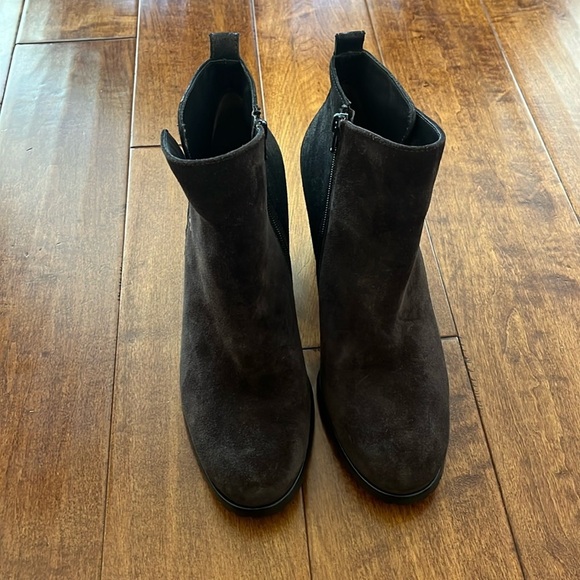 PAUL GREEN Rockin Bootie US 9 Brown Suede Metallic Zipper Ankle Boot Size 7.5 - Picture 2 of 11